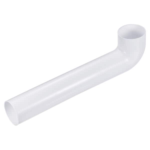 11" Plastic Tubular Elbow Drain Pipe Sink Flush Tank Outlet Pipe White ...